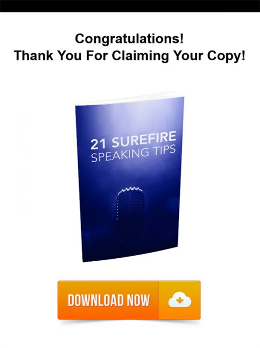 21 Surefire Speaking Tips Report MRR