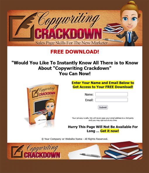 Copywriting Crackdown Ebook MRR