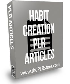 Habit Creation PLR Articles