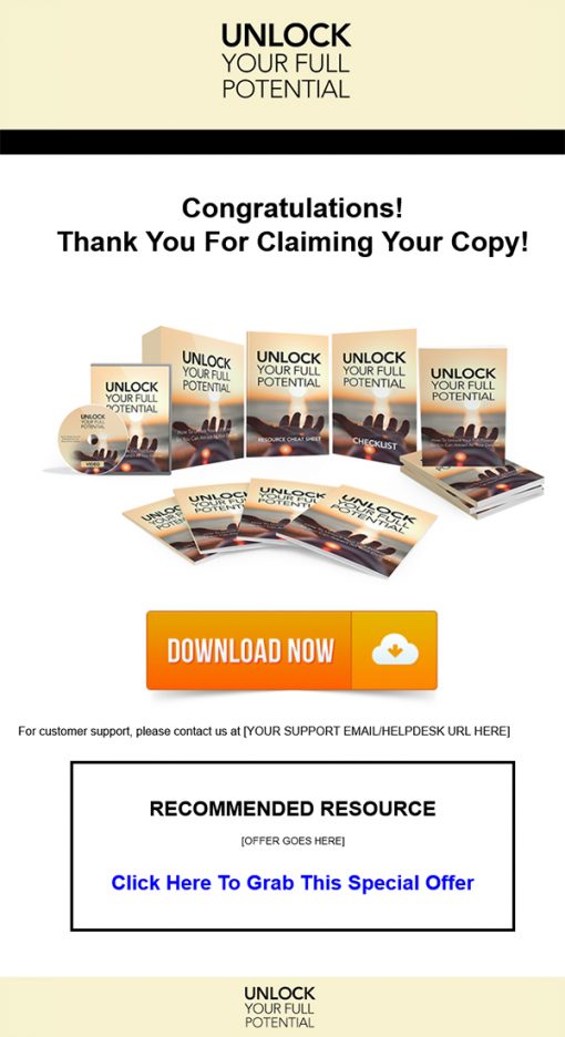 Unlock Your Full Potential Ebook and Videos MRR