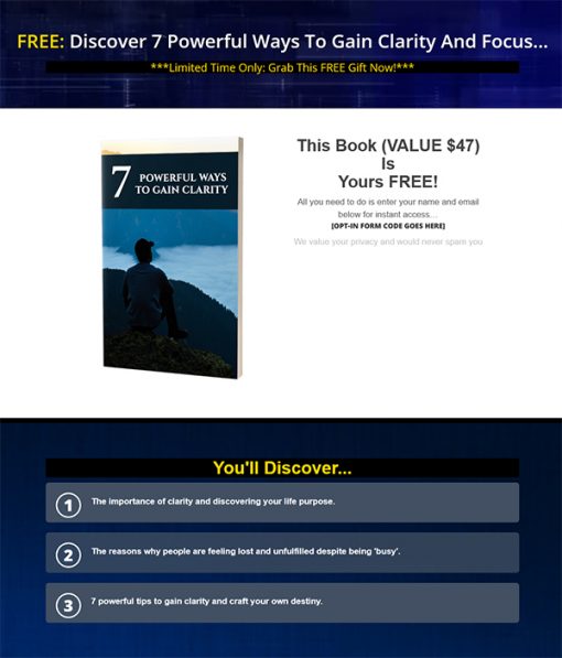 7 Powerful Ways to Gain Clarity Ebook MRR