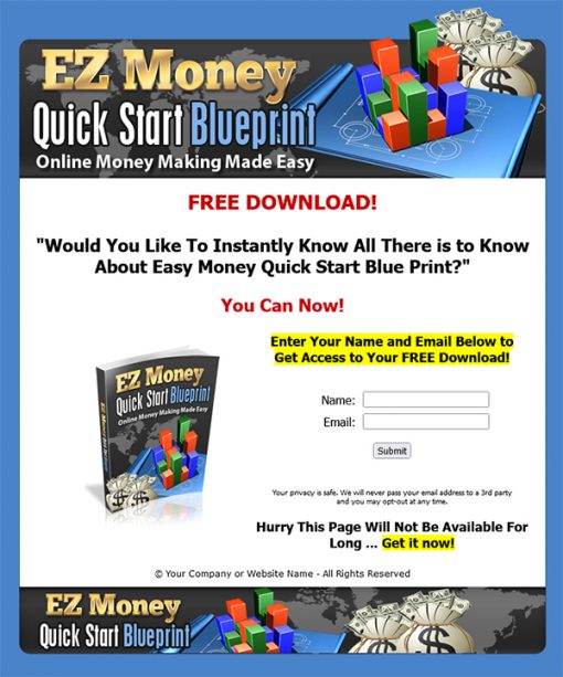 EZ Money Quick Start Blueprint Ebook MRR