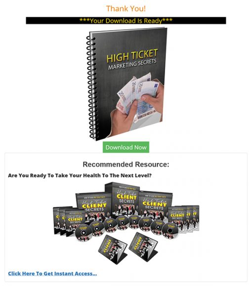 High Ticket Marketing Secrets Ebook MRR