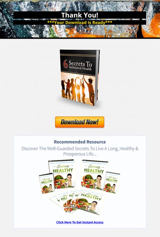 6 Ways to Unlimited Health Ebook MRR