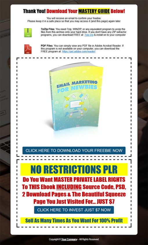 Email Marketing for Newbies PLR Ebook