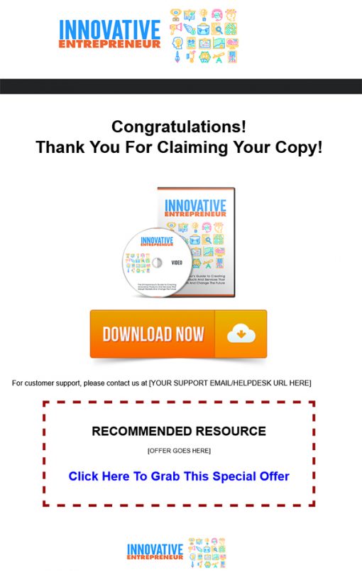 Innovative Entrepreneur Ebook and Videos MRR