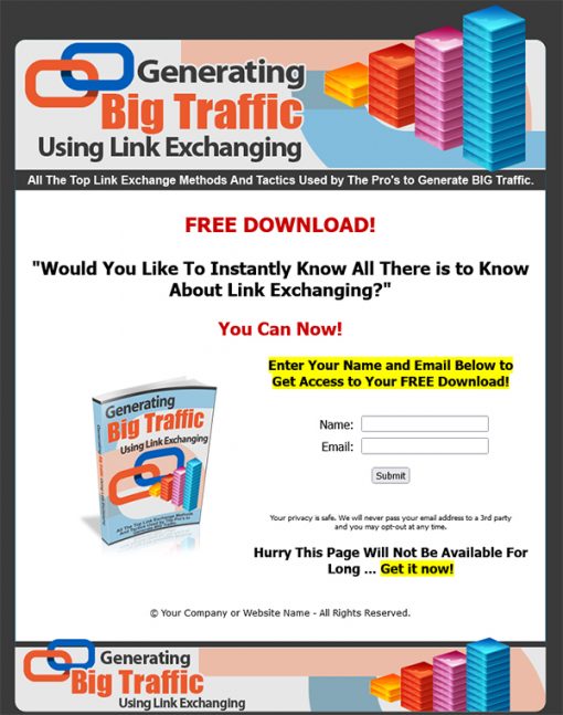 Generating Big Traffic Using Link Exchanging Ebook MRR