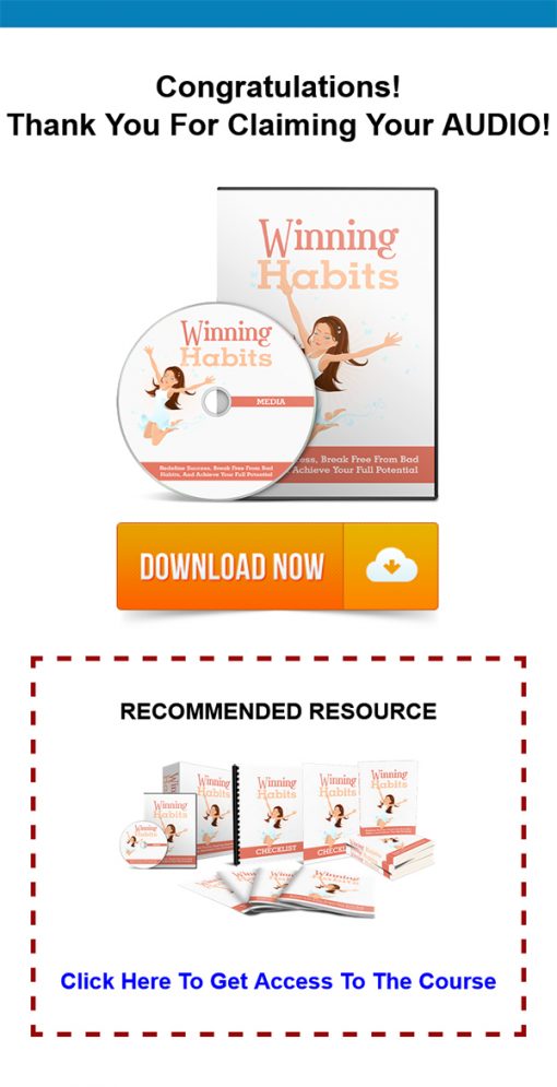 Winning Habits Audio and Report MRR Landing Thankyou