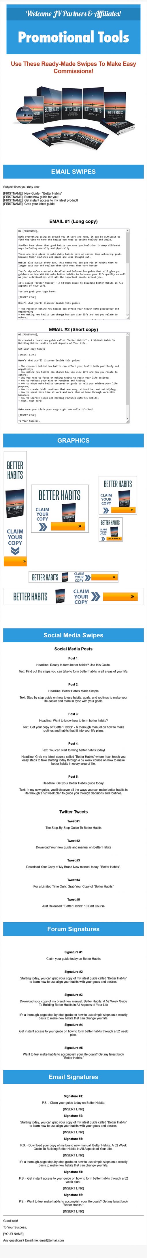 Better Habits Ebook and Videos MRR