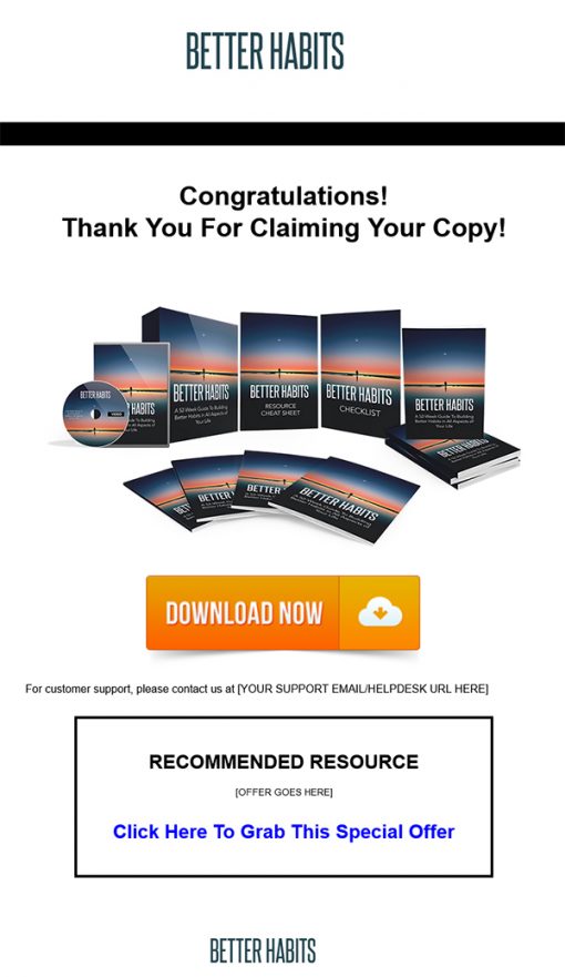 Better Habits Ebook and Videos MRR