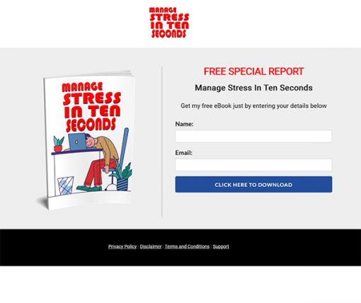 Manage Stress in Ten Seconds PLR Report