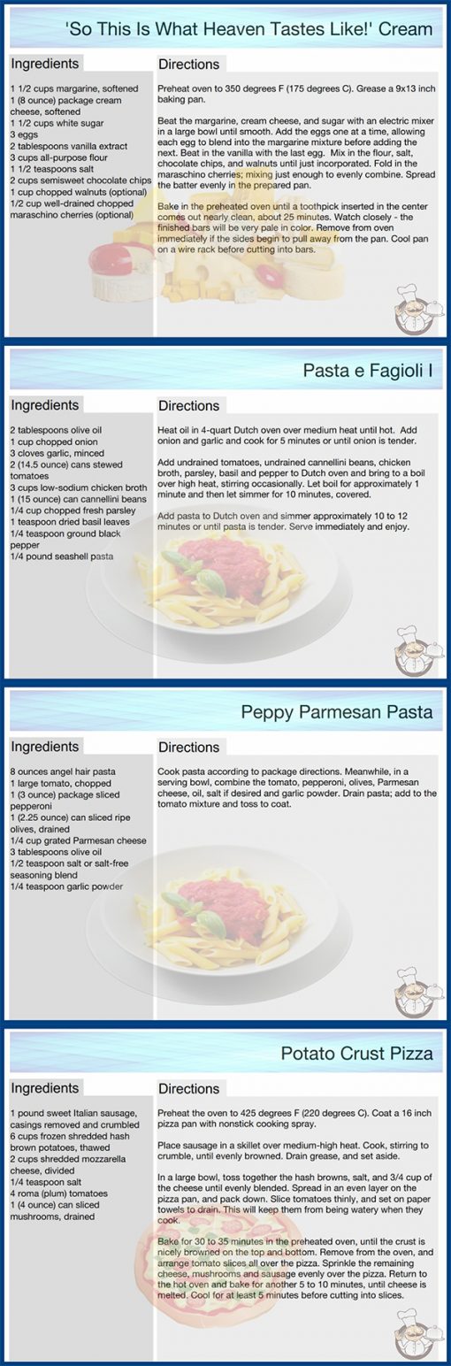 Cheesy Cooking Recipes PLR Graphics Samples