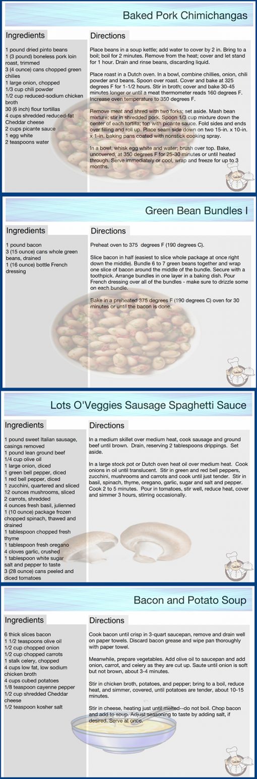 Bean and Soup Cooking Recipes PLR Graphics