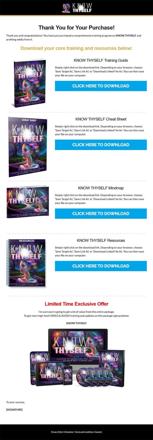 Know Thyself Ebook and Videos MRR