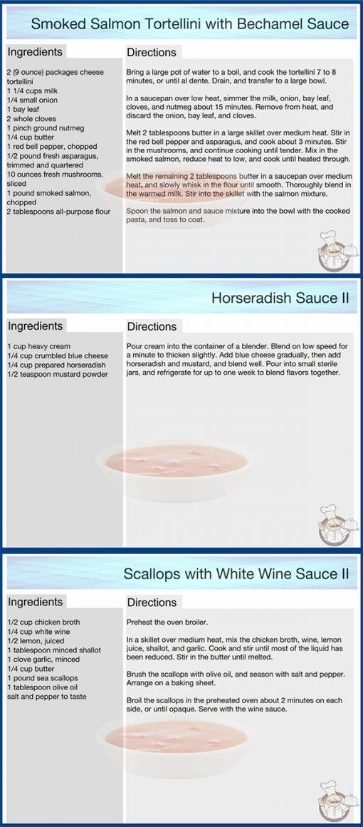 Sauce Cooking Recipes PLR Graphics