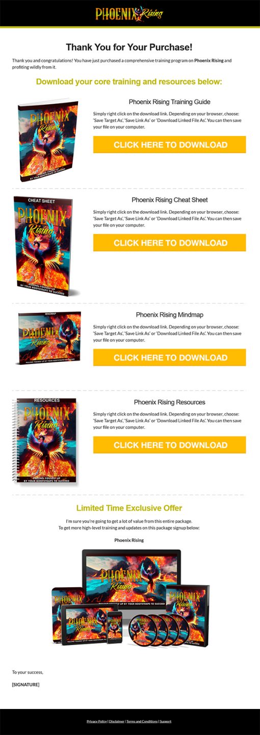 Phoenix Rising Success Ebook and Videos MRR