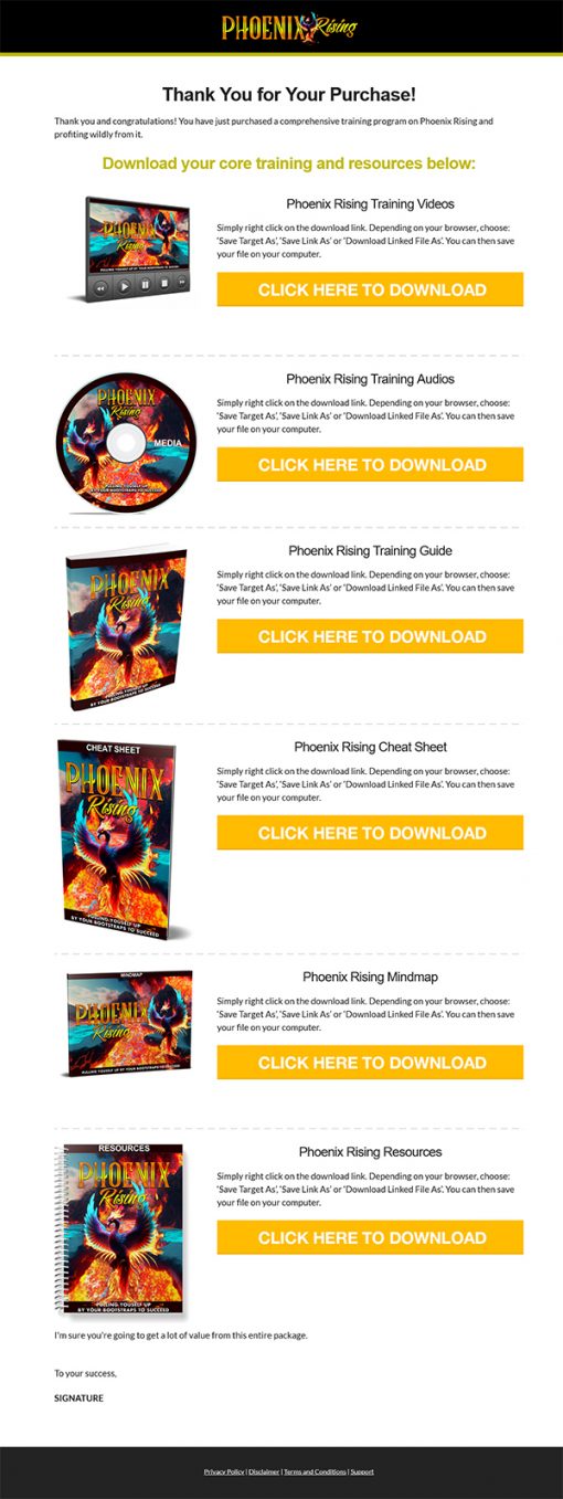 Phoenix Rising Success Ebook and Videos MRR