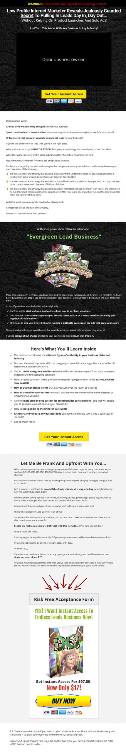 Endless Business Leads Ebook and Videos MRR