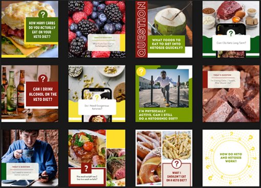 Keto Social Media Pack PLR Graphics Sample