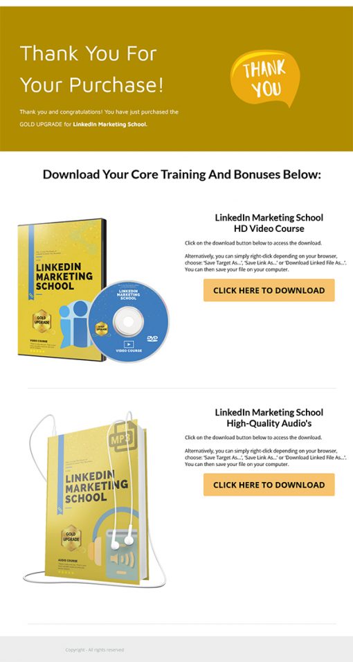 LinkedIn Marketing School Ebook and Videos MRR