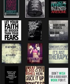 Fitness Quotes PLR Graphics Vol 13