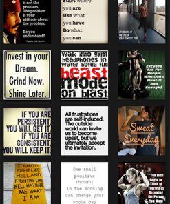 Fitness Quotes PLR Graphics Vol 16