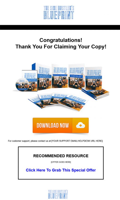 Side Hustlers Blueprint Ebook and Videos MRR