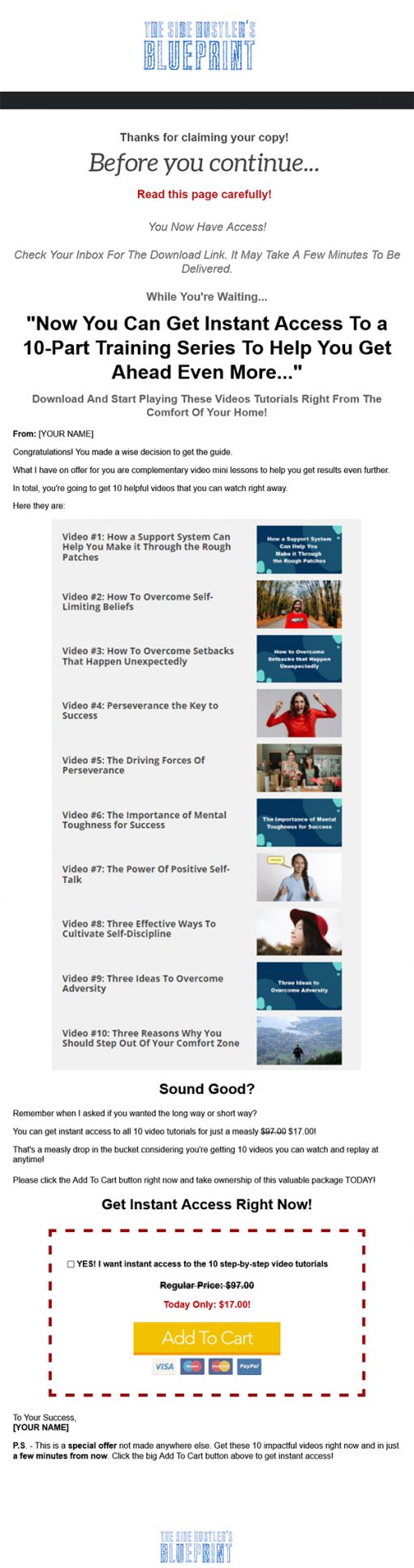 Side Hustlers Blueprint Ebook and Videos MRR
