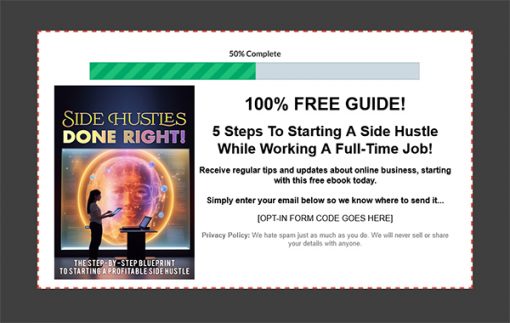 Side Hustles Done Right Ebook and Videos MRR