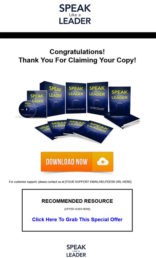 Speak Like a Leader Ebook and Videos MRR