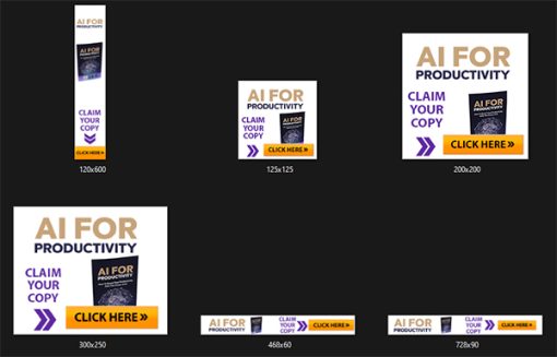 AI for Productivity Ebook and Videos MRR Banners