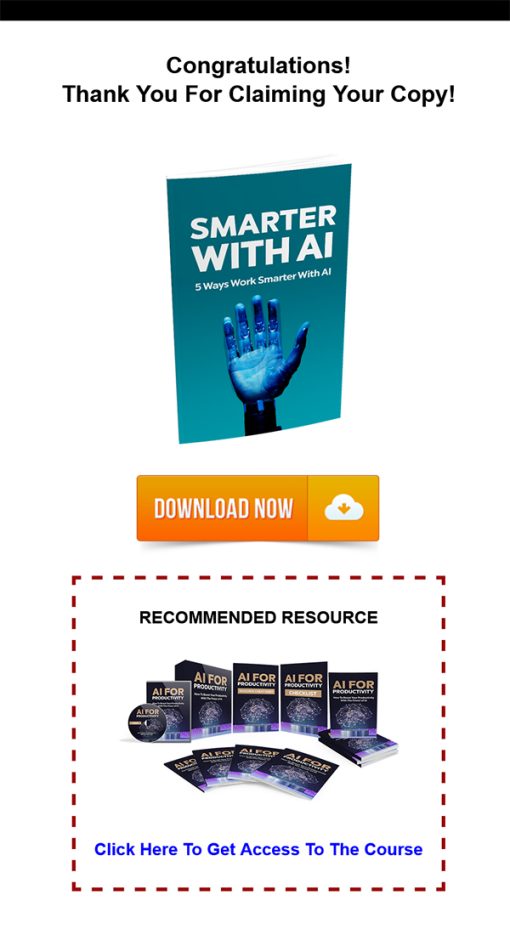 AI for Productivity Ebook and Videos MRR Optin