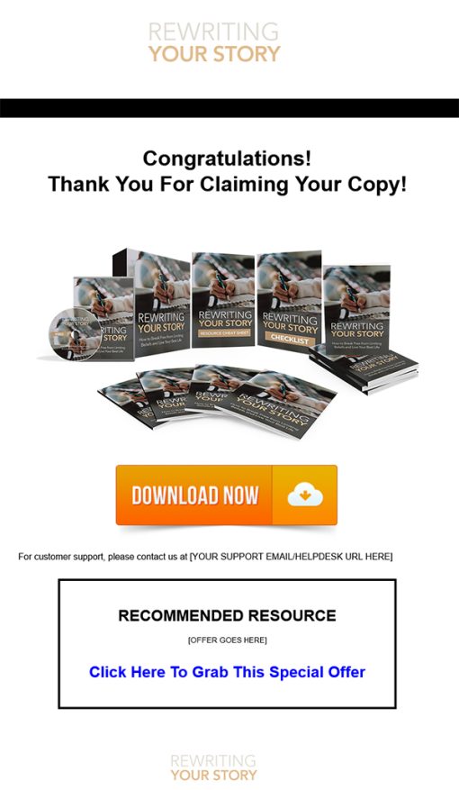 Rewriting Your Story Ebook and Videos MRR