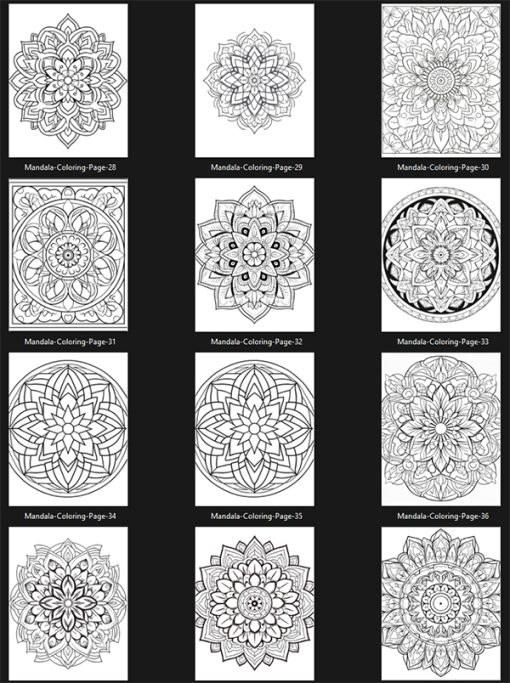 Stress Relief Mandala PLR Coloring Book