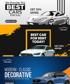 Auto Horizontal Ad Templates PLR Graphics Vol 2