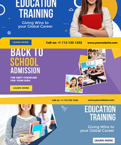 Education Horizontal Ad Templates PLR Graphics