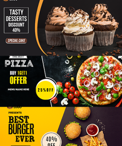 Food Horizontal Ad Templates PLR Graphics Vol 2