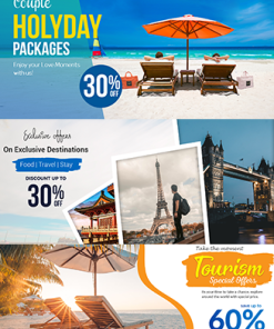 Tourism Horizontal Ad Templates PLR Graphics