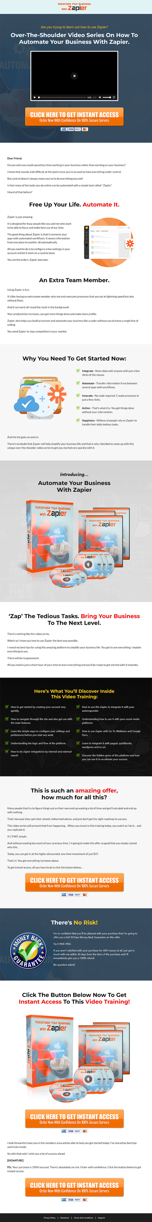 Automate Business with Zapier MRR Videos Sales