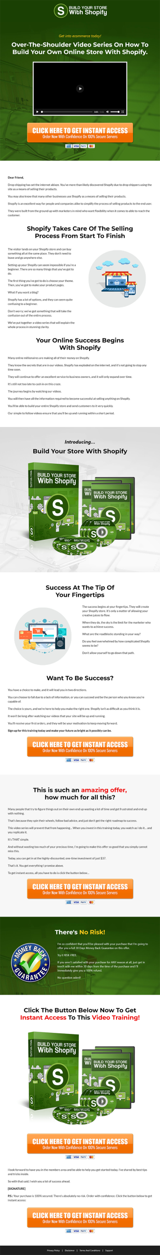 Build Your Store with Shopify MRR Videos Sales