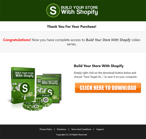 Build Your Store with Shopify MRR Videos Sales TY