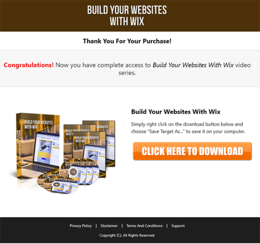 Build with Wix MRR Videos Sales TY