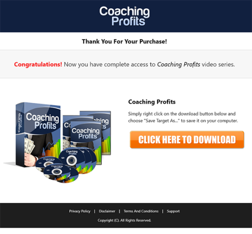 Coaching Profits MRR Videos Sales TY