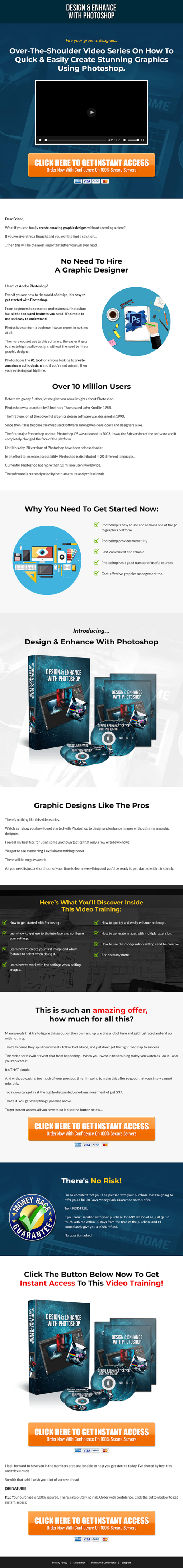 Design in Photoshop MRR Videos Salespage