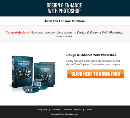 Design in Photoshop MRR Videos Sales TY
