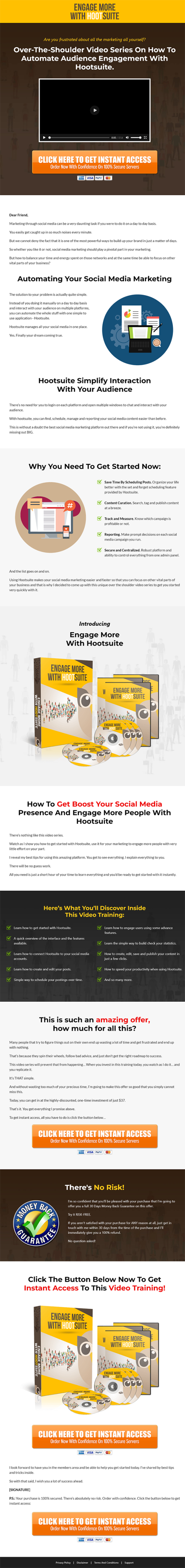 Engage More with HootSuite MRR Videos Sales