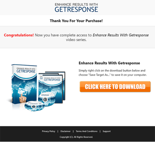 Enhance Results with GetResponse MRR Videos Sales TY