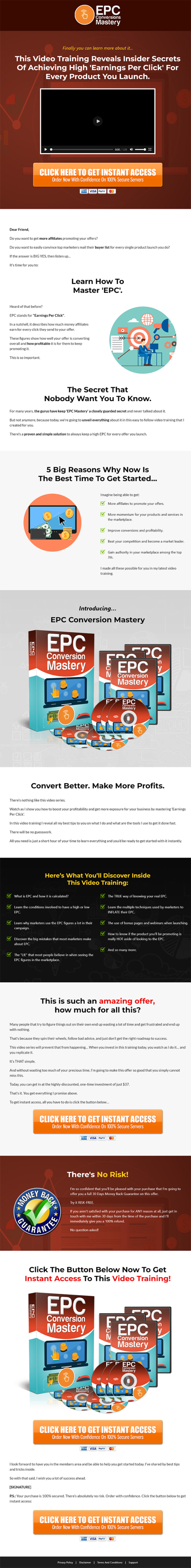 EPC Conversion Mastery MRR Videos Salespage