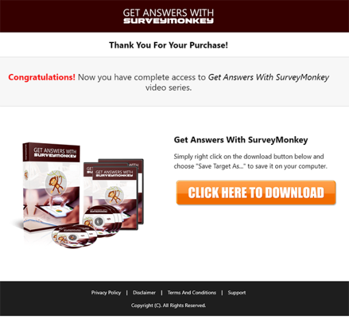 Get Answers with SurveyMonkey MRR Videos Sales TY