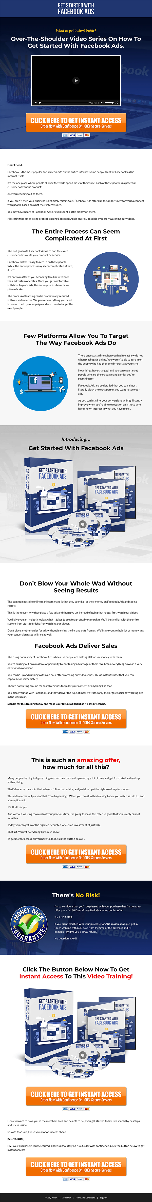 Get Started with Facebook Ads MRR Videos Sales